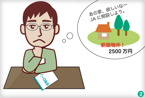 あの家欲しいな～　JAに相談しよう。